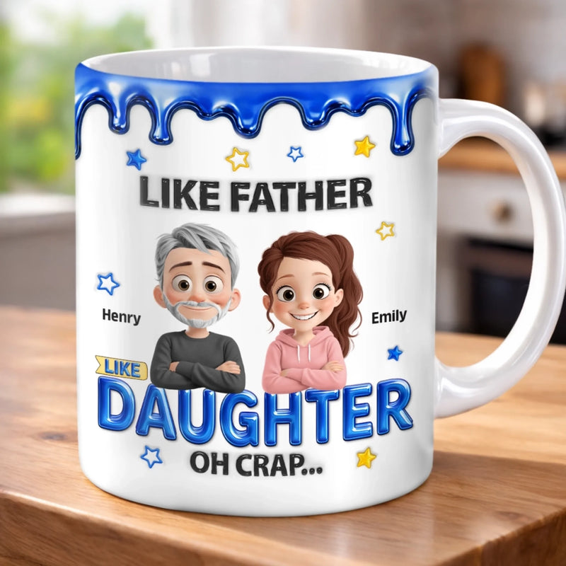 Custom 3D Inflated Effect Printed Mug - Personalized Birthday Gifts For Dad, Son, Daughter - Proud Dad Of Legends