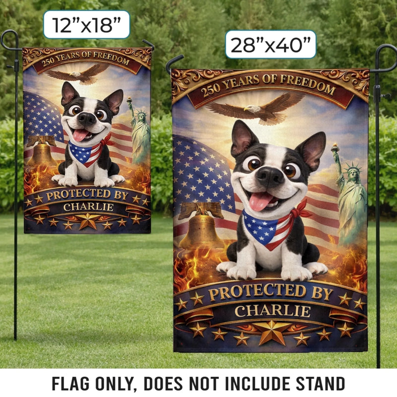 Custom Flag - Personalized America 250th Anniversary Gifts For Dog Lovers, Dog Dad And Mom - Paws Of Freedom