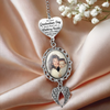 Custom Photo Graduation Tassel Heart & Angel Wing Charm - Personalized Graduation, Memorial Sympathy Gift For Family Members, Siblings, Brothers, Sisters - Carrying Her Into Every New Chapter