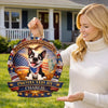 Custom Wood Sign - Personalized America 250th Anniversary Gifts For Dog Lovers, Dog Dad And Mom - Home Of Freedom And Happy Dogs