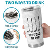 Custom Tumbler - Personalized Father's Day Golf Gifts For Dad, Grandpa - Best Dad By Par