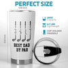 Custom Tumbler - Personalized Father's Day Golf Gifts For Dad, Grandpa - Best Dad By Par