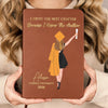 I Trust The Next Chapter - Family Personalized Custom Leather Journal - Graduation Gift For Family Members, Siblings, Brothers, Sisters