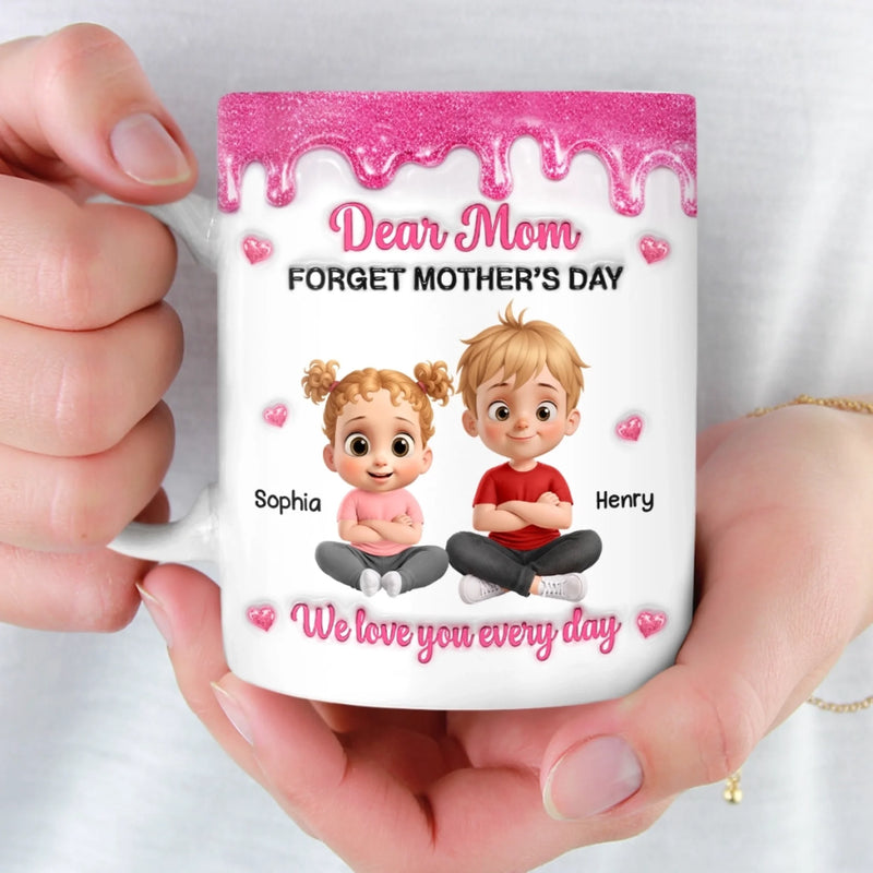 Custom 3D Inflated Effect Printed Mug - Personalized Mother's Day Gifts For Mom, Grandma - We Choose You Every Day