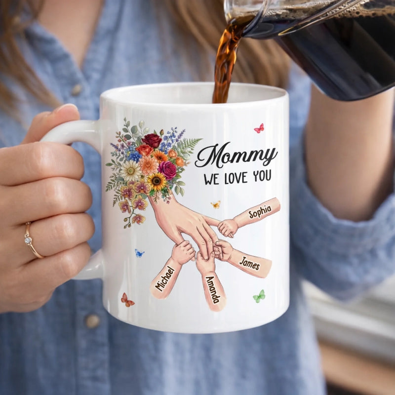Custom Mug - Personalized Mother's Day Gifts For Mom, Grandma - Every Little Hand Holds Big Love