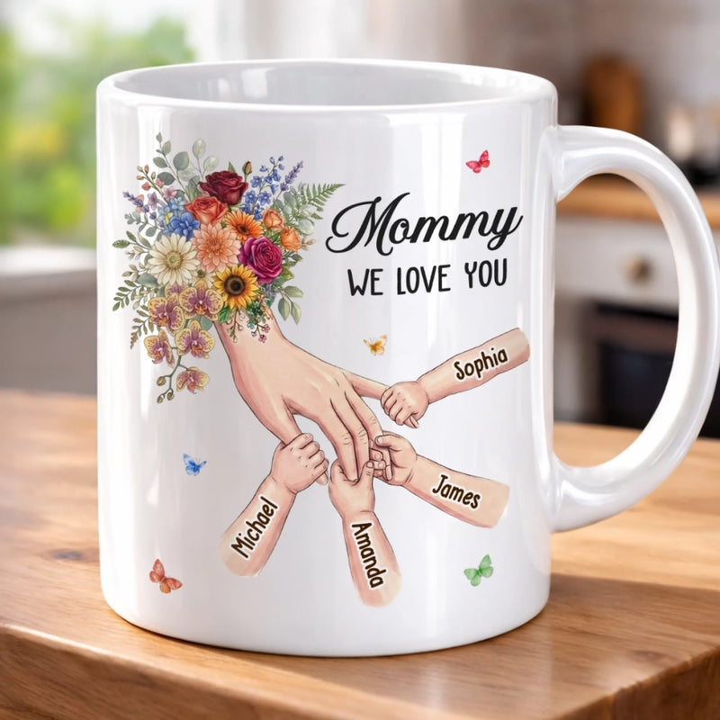 Custom Mug - Personalized Mother's Day Gifts For Mom, Grandma - Every Little Hand Holds Big Love