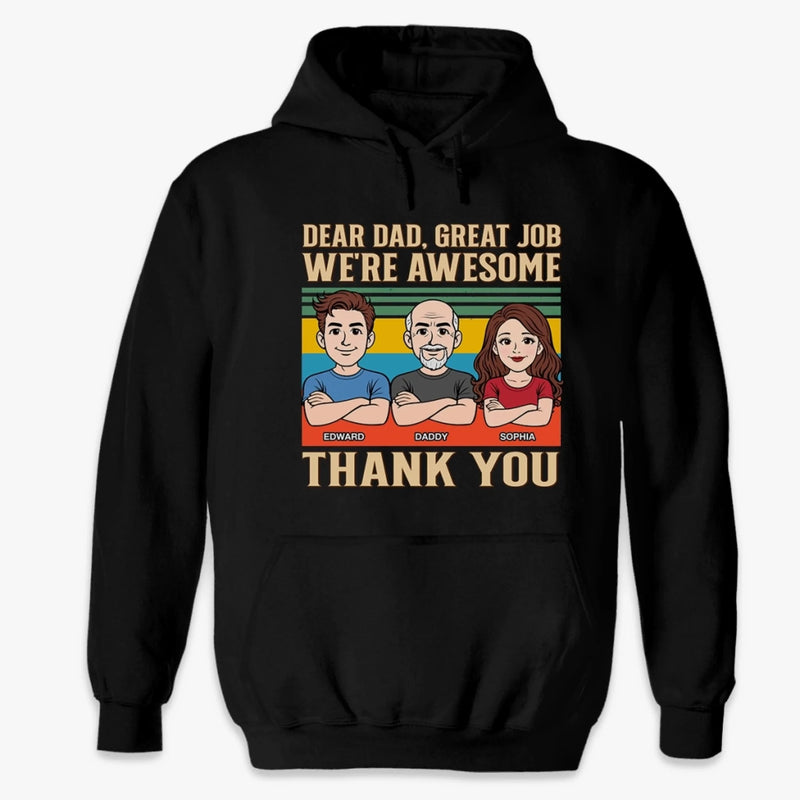 Custom Unisex T-shirt, Premium T-shirt, Hoodie - Personalized Father's Day Birthday Gifts For Dad, Grandpa - Always Be My Hero