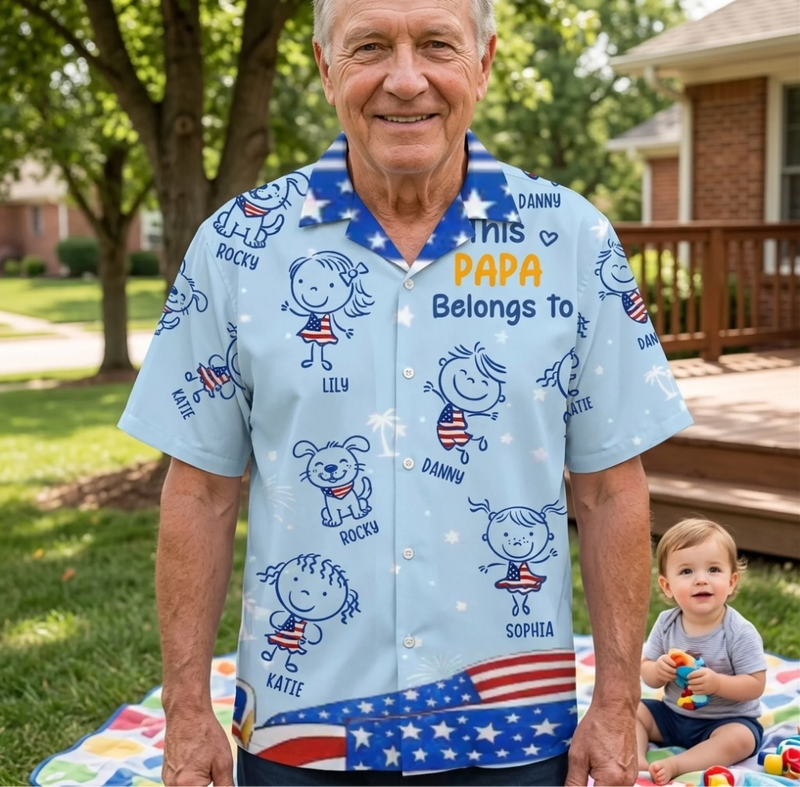 Custom Unisex Tropical Hawaiian Aloha Shirt - Personalized Father's Day Birthday Gifts For Dad, Grandpa - Living The Aloha Life