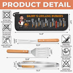 Custom Photo BBQ Tool Set With Storage Bag - Personalized Father's Day Birthday Gifts For Dad, Grandpa - Grilling Buddies