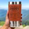 Custom Printed Leather Tumbler - Personalized Father's Day Birthday Gifts For Dad, Grandpa - Cool Dad Club Member