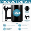 Custom Coffee Mug With Wrench Handle - Personalized Father's Day Birthday Gifts For Dad, Grandpa - Fixing Everything Like Dad