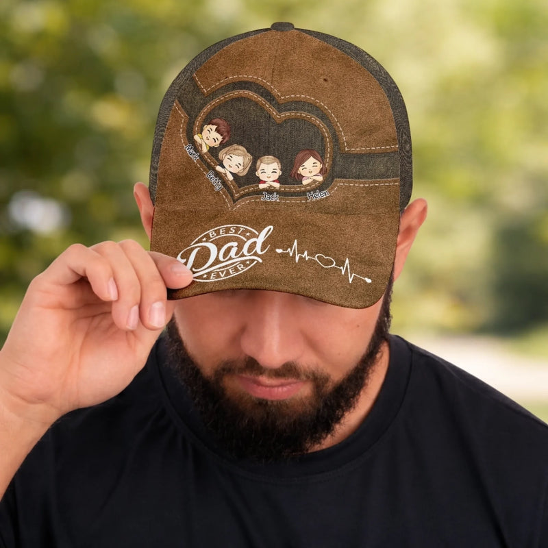 Custom Name Family Gifts for Dad - Personalized Classic Cap