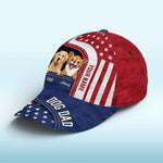 Custom Name Patriotic Dog Dad Gifts for Men - Personalized Classic Cap