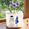 Custom Glass Everlasting Tulips - Personalized Graduation Gifts For Her - New Beginnings Bloom Beautifully