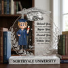 Custom Acrylic Plaque - Personalized Graduation Gifts For Him, Her - The Journey Begins Here