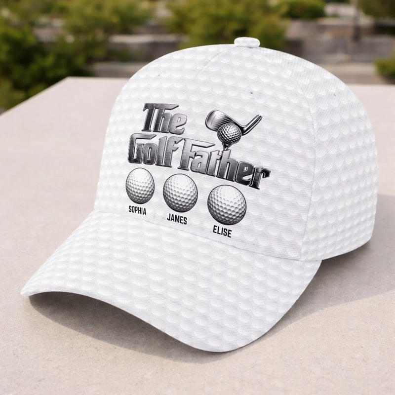Custom Hat, All Over Print Classic Cap - Personalized Birthday Golf Gifts For Dad, Grandpa - Best Dad By Par Always