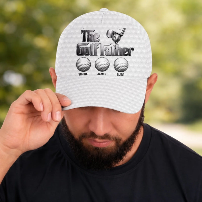 Custom Hat, All Over Print Classic Cap - Personalized Birthday Golf Gifts For Dad, Grandpa - Best Dad By Par Always