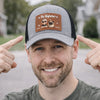 Custom Leather Patch Hat - Personalized Father's Day Birthday Gifts For Dog Lovers, Dog Dad And Mom - Dog Dad Mode On
