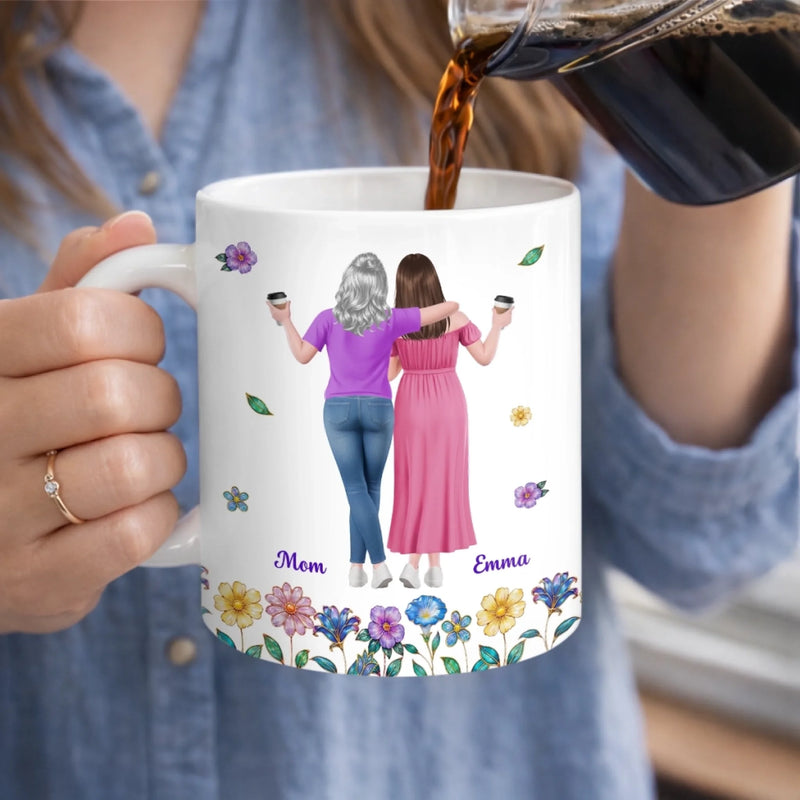 Custom Mug - Personalized Mother's Day Birthday Gifts For Mom, Daughter - Thanks For Being Our Mom