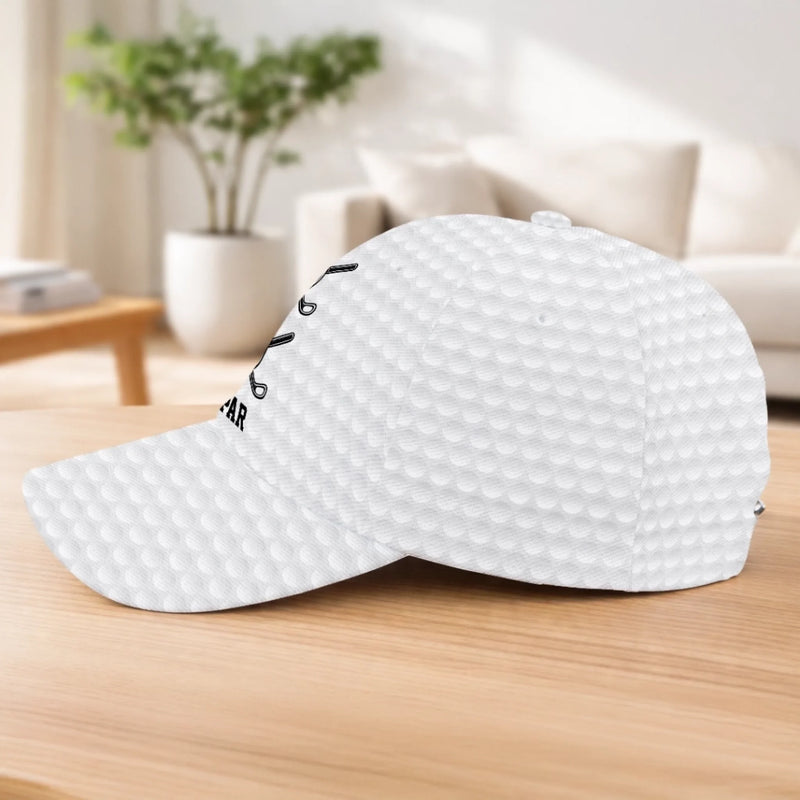 Custom Hat, All Over Print Classic Cap - Personalized Birthday Golf Gifts For Dad, Grandpa - Golf Dad Life Is The Best