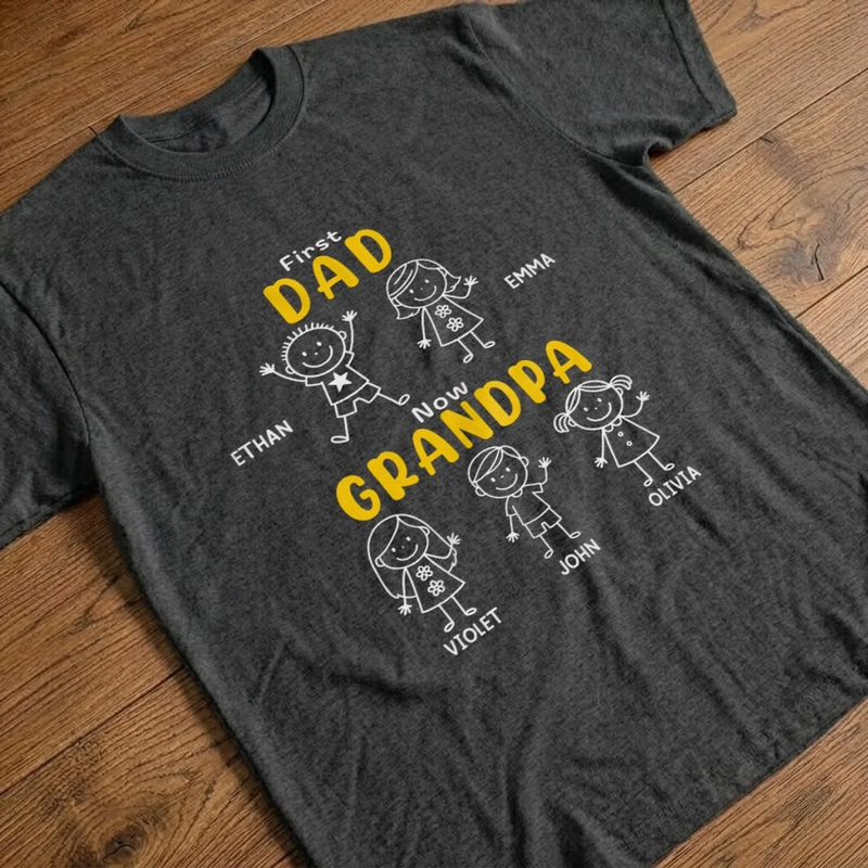 Custom Unisex T-shirt, Premium T-shirt, Hoodie - Personalized Father's Day Birthday Gifts For Dad, Grandpa - The Coolest Grandpa Ever