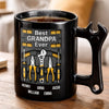 Custom Coffee Mug With Wrench Handle - Personalized Father's Day Birthday Gifts For Dad, Grandpa - Grandpa The Repair Guy