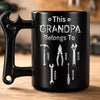 Custom Coffee Mug With Wrench Handle - Personalized Father's Day Birthday Gifts For Dad, Grandpa - Tool Time With Dad