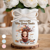 Custom Flower Vase With Ribbon - Personalized  Bookish Gifts For Book Lovers, Bookworms, Readers - Reading Is My Favorite Escape