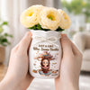 Custom Flower Vase With Ribbon - Personalized  Bookish Gifts For Book Lovers, Bookworms, Readers - Reading Is My Favorite Escape