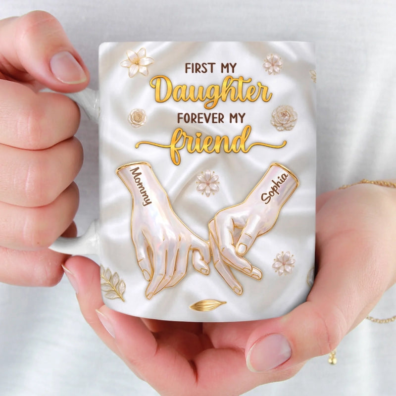 Custom 3D Inflated Effect Printed Mug - Personalized Birthday Gifts For Daughter - A Daughter For Life, A Friend By Heart
