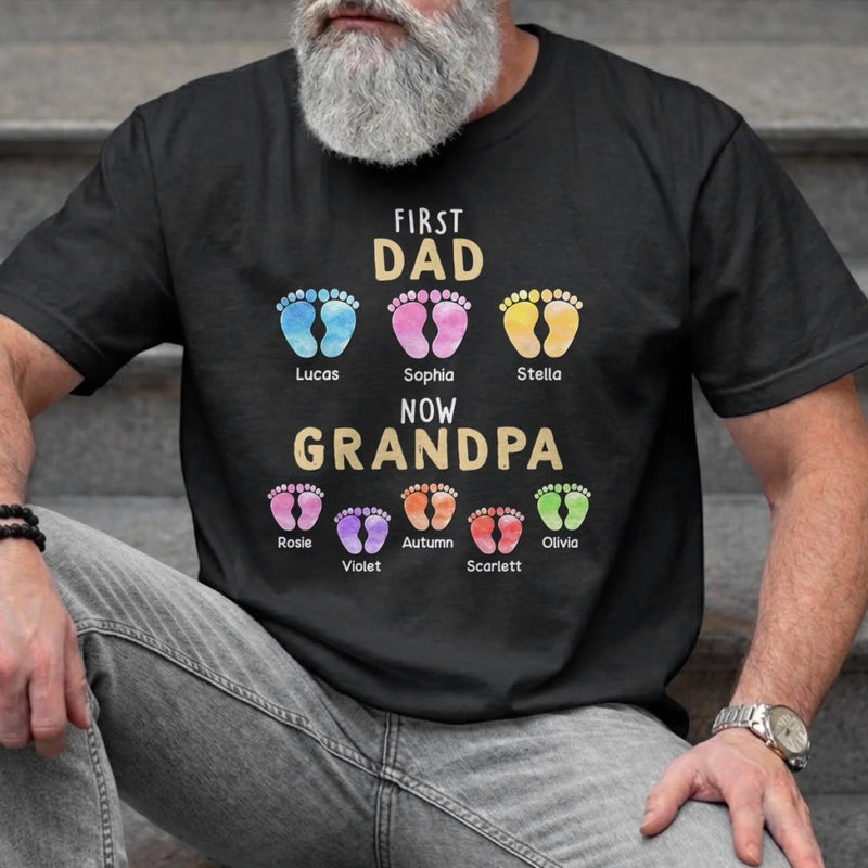 Custom Unisex T-shirt, Premium T-shirt, Hoodie - Personalized Father's Day Birthday Gifts For Dad, Grandpa - First Dad, Forever Hero
