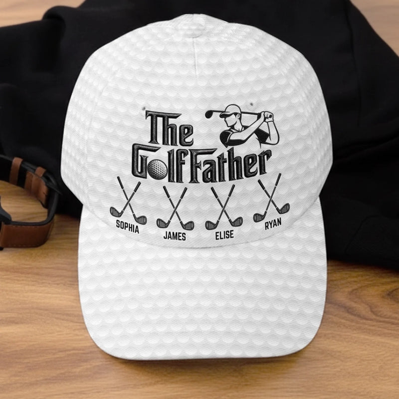 Custom Hat, All Over Print Classic Cap - Personalized Birthday Golf Gifts For Dad, Grandpa - Best Dad By Par