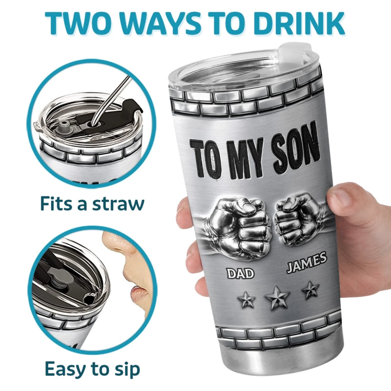 Custom 3D Inflated Effect Printed Tumbler - Personalized Birthday Gifts For Son - I’m Always Proud Of You