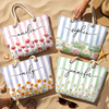 Custom Beach Bag - Personalized Summer Vacation And Travel Gifts For Best Friends, Family - Good Vibes Happen On The Tide