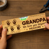 Custom Wooden Bottle Opener With Built-in Spirit Level - Personalized Father's Day Birthday Gifts For Dad, Grandpa - Dad Makes Everything Better