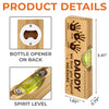 Custom Wooden Bottle Opener With Built-in Spirit Level - Personalized Father's Day Birthday Gifts For Dad, Grandpa - Dad Makes Everything Better