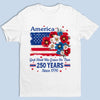 Unisex T-shirt, Premium T-shirt, Hoodie - America 250th Anniversary Gifts For Men And Women - God Shed His Grace On Thee