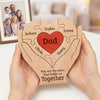 Custom Shaped Wooden Art Puzzle - Personalized Father's Day Birthday Gifts For Dad, Grandpa - Best Dad Ever Hands Down