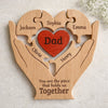 Custom Shaped Wooden Art Puzzle - Personalized Father's Day Birthday Gifts For Dad, Grandpa - Best Dad Ever Hands Down