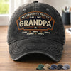 Custom Vintage Washed Denim Baseball Cap - Personalized Father's Day Birthday Gifts For Dad, Grandpa - Everyday Hero Called Dad