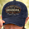 Custom Vintage Washed Denim Baseball Cap - Personalized Father's Day Birthday Gifts For Dad, Grandpa - Everyday Hero Called Dad