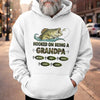 Custom Unisex T-shirt, Premium T-shirt, Hoodie - Personalized Father's Day Fishing Gifts For Fisherman, Dad, Grandpa - Hooked On Being A Grandpa