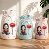 Custom Flower Vase With Ribbon - Personalized  Bookish Gifts For Book Lovers, Bookworms, Readers -  Reading, Dreaming, Repeating