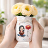 Custom Flower Vase With Ribbon - Personalized  Bookish Gifts For Book Lovers, Bookworms, Readers -  Reading, Dreaming, Repeating