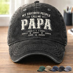 Custom Vintage Washed Denim Baseball Cap - Personalized Father's Day Birthday Gifts For Dad, Grandpa - Grandpa Never Outdated