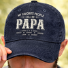Custom Vintage Washed Denim Baseball Cap - Personalized Father's Day Birthday Gifts For Dad, Grandpa - Grandpa Never Outdated