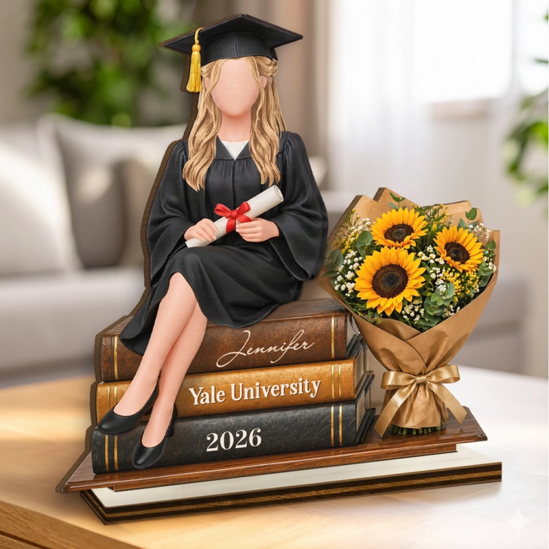 Custom 2-Layered Wooden Plaque - Personalized Graduation Gift For Her - Not Just A Moment, A Milestone