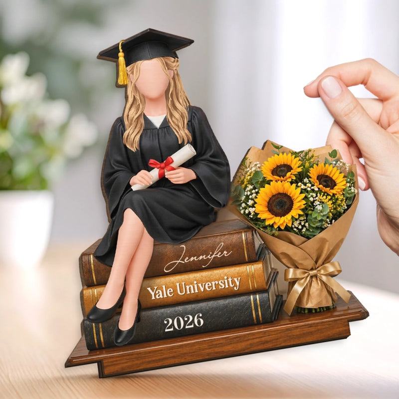 Custom 2-Layered Wooden Plaque - Personalized Graduation Gift For Her - Not Just A Moment, A Milestone