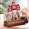 Custom 2-Layered Wooden Plaque - Personalized Father's Day Birthday Gifts For Dad, Grandpa - Baseball And Dad Time