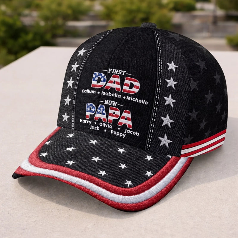Custom Hat, All Over Print Classic Cap - Personalized Father's Day Birthday Gifts For Dad, Grandpa - Double The Love Double The Pride